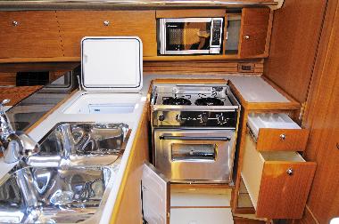 Catalina 355 Test Sail - Galley